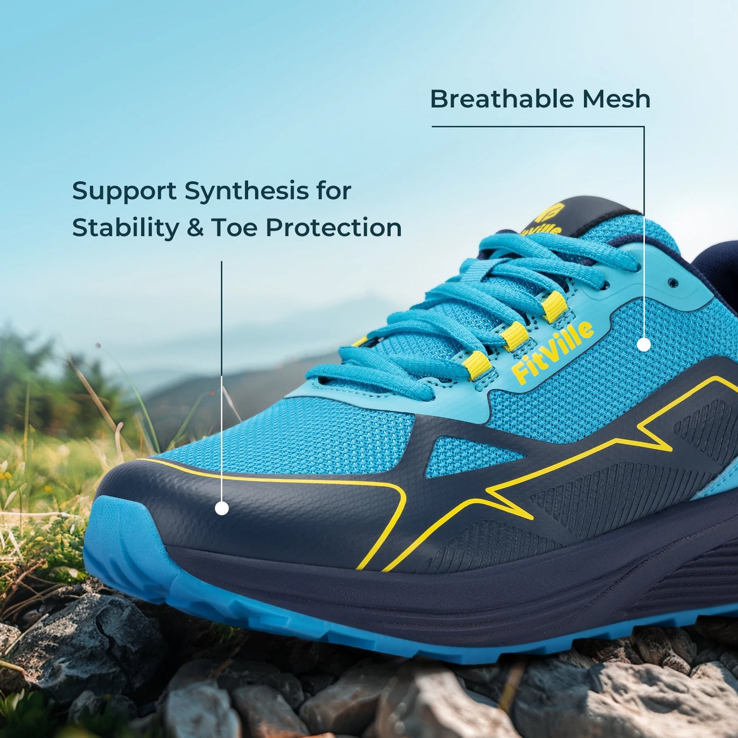 Male High Grip Trail Running Shoes