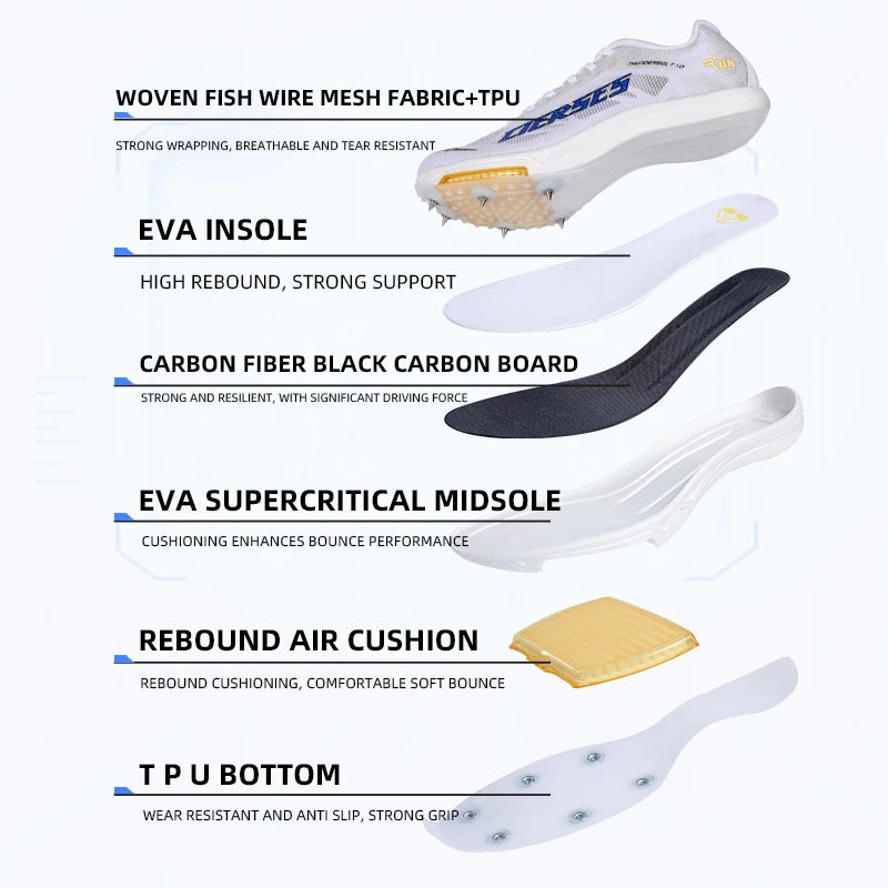 CIERSES Carbon Plate Sprinting Spikes
