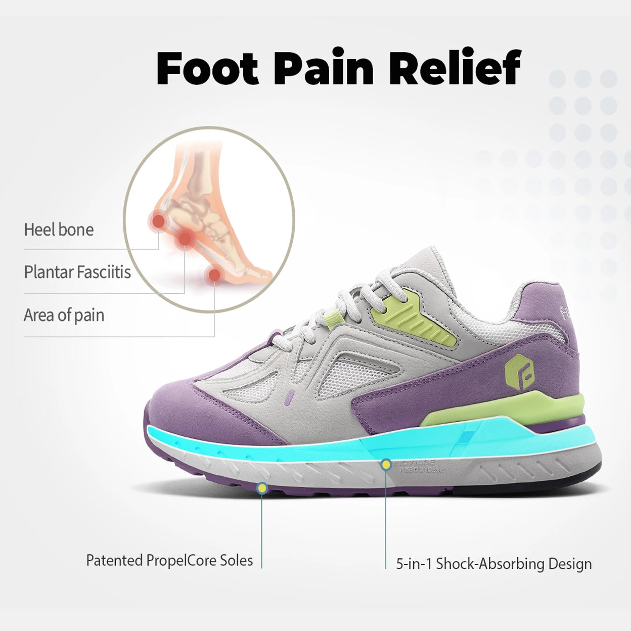 FitVille Women’s Rebound Core Walking Shoes